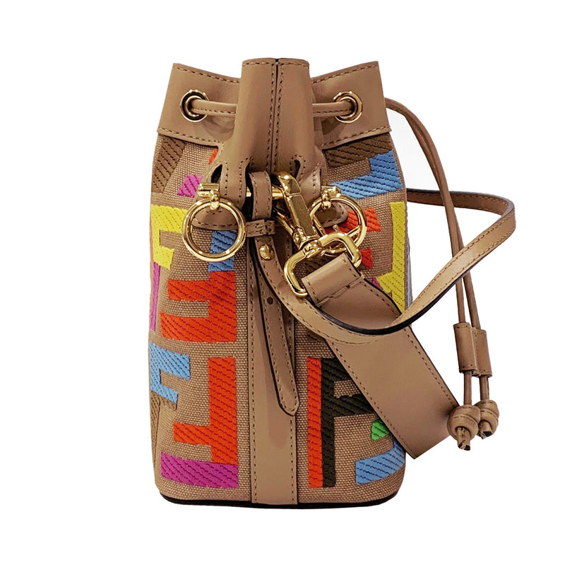 Fendi Mon Tresor Multi Color Bucket Bag (Retail $2290) W/Authenticity