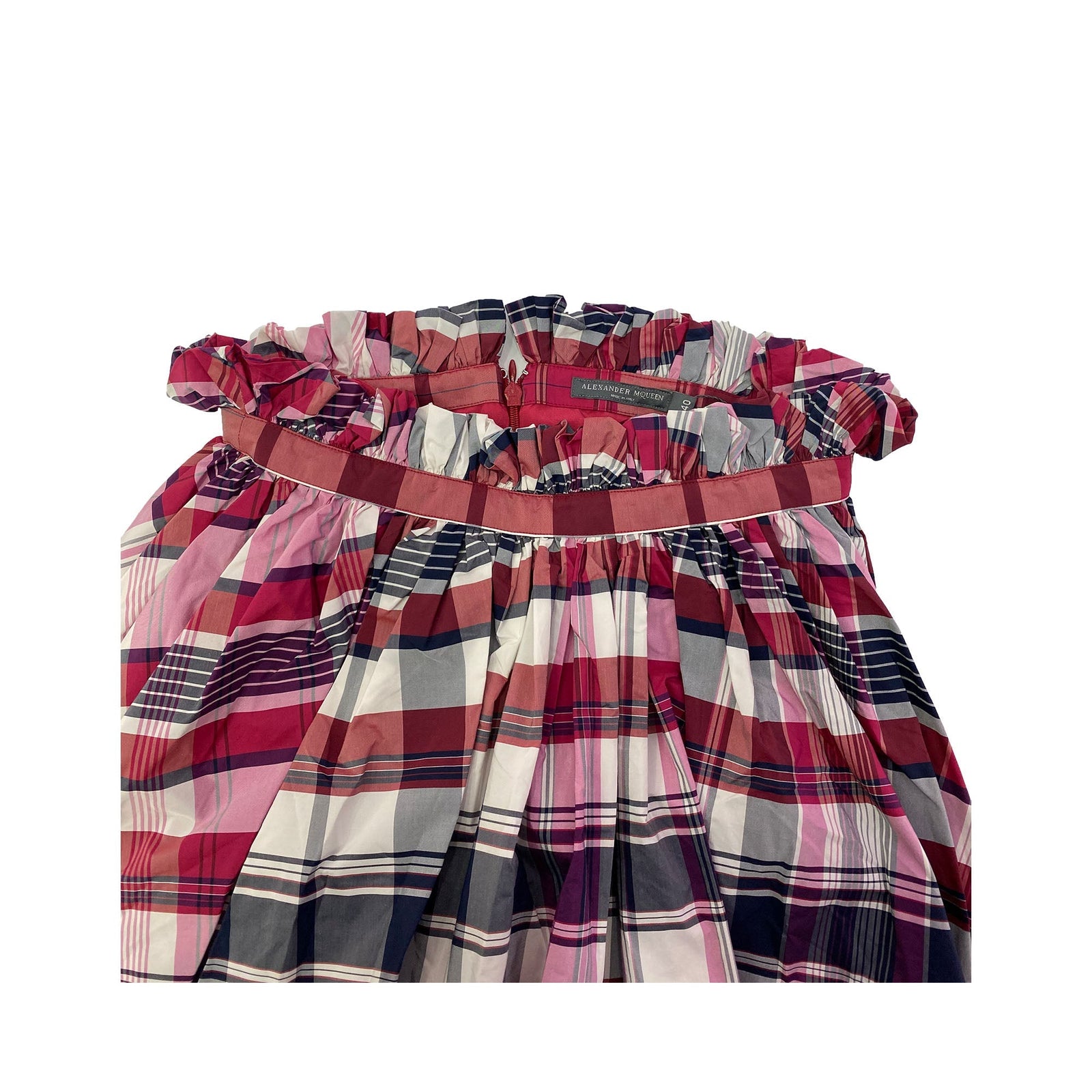 Alexander McQueen Plaid Skirt Designer code 520200QKA14 Luxury Fashion Eshop Miamaia Mia Maia