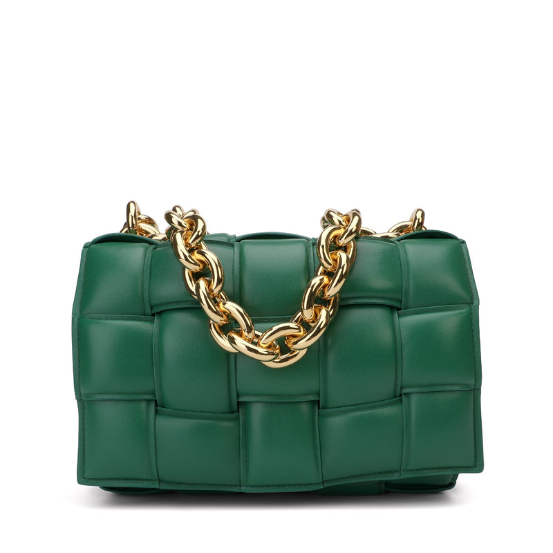 Cross body bags Bottega Veneta - The Chain Cassette bag in Racing Green  color - 631421VBWZ03104