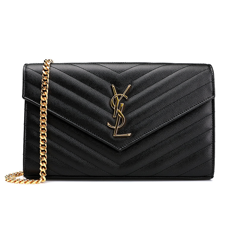 Saint Laurent Monogram Quilted Leather Shoulder Bag | Designer code ...